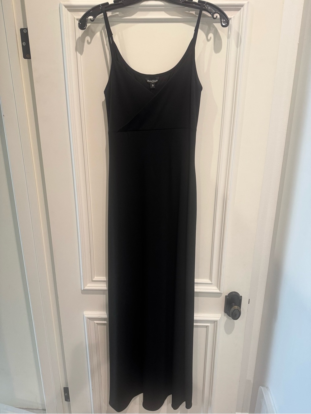 Classic Black Slip Maxi Dress - Women's